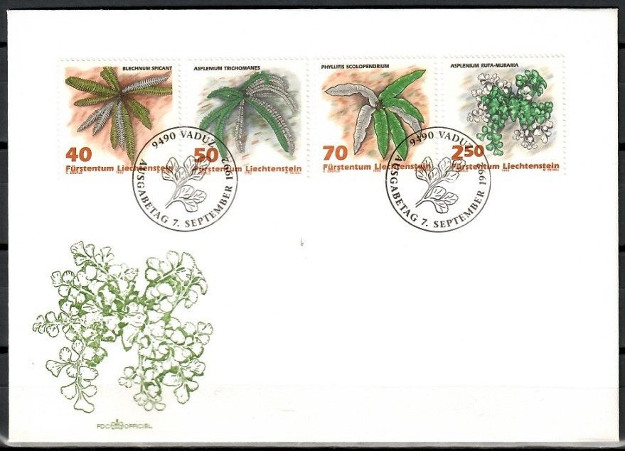 Znaczek Liechtenstein 1992 Mi 1045-1048 FDC