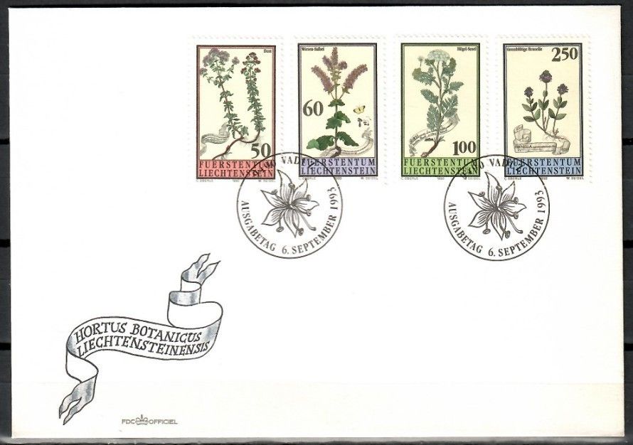 Znaczek Liechtenstein 1993 Mi 1069-1072 FDC