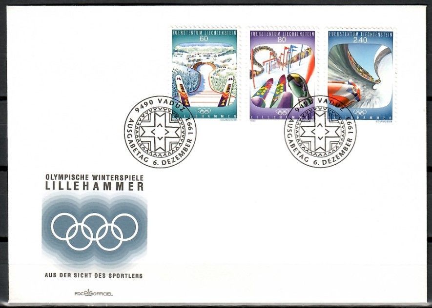 Znaczek Liechtenstein 1993 Mi 1076-1078 FDC