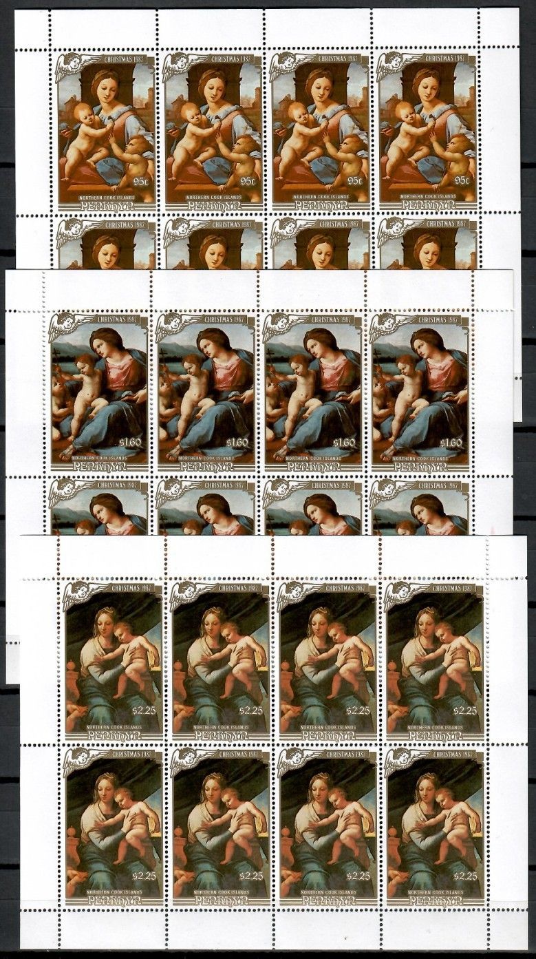 Znaczek Penrhyn 1987 Mi ark 476-478 Czyste **
