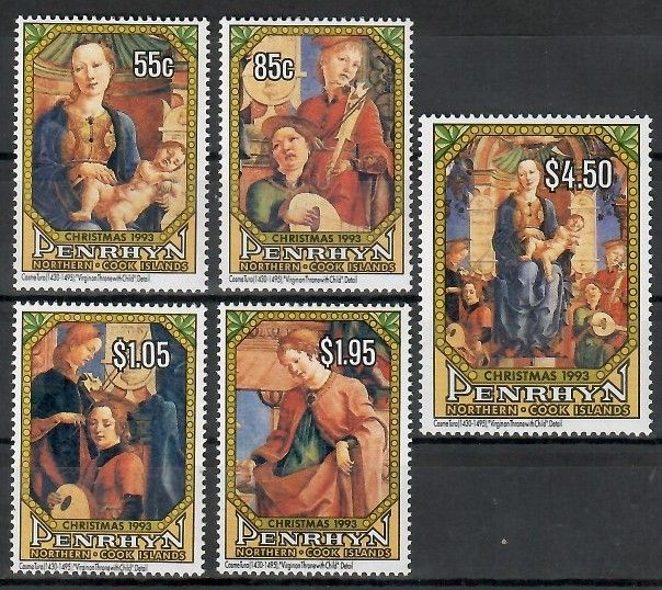 Znaczek Penrhyn 1993 Mi 554-558 Czyste **