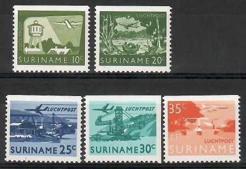 Znaczek Surinam 1976 Mi 743-745D+746E+747D Czyste **
