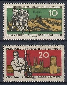 Znaczek NRD / DDR 1961 Mi 833-834 Czyste **