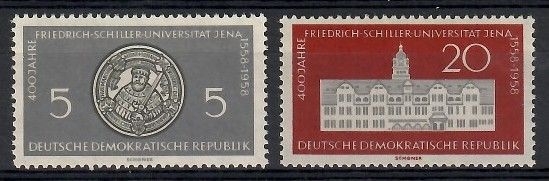 Znaczek NRD / DDR 1958 Mi 647-648 Czyste **