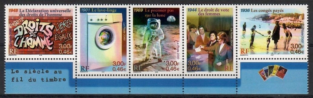 Znaczek Francja 2000 Mi 3491-3495 Czyste **