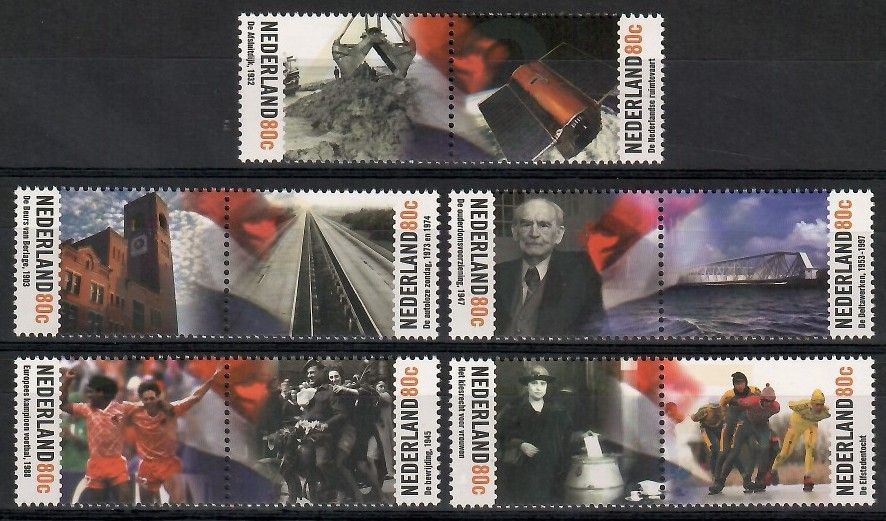 Znaczek Holandia 1999 Mi 1740-1749 Czyste **