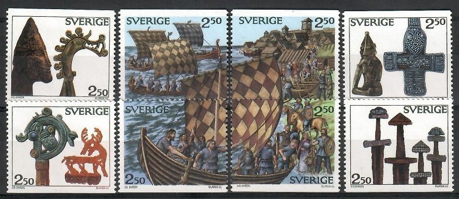 Znaczek Szwecja 1990 Mi 1592-1599 Czyste **