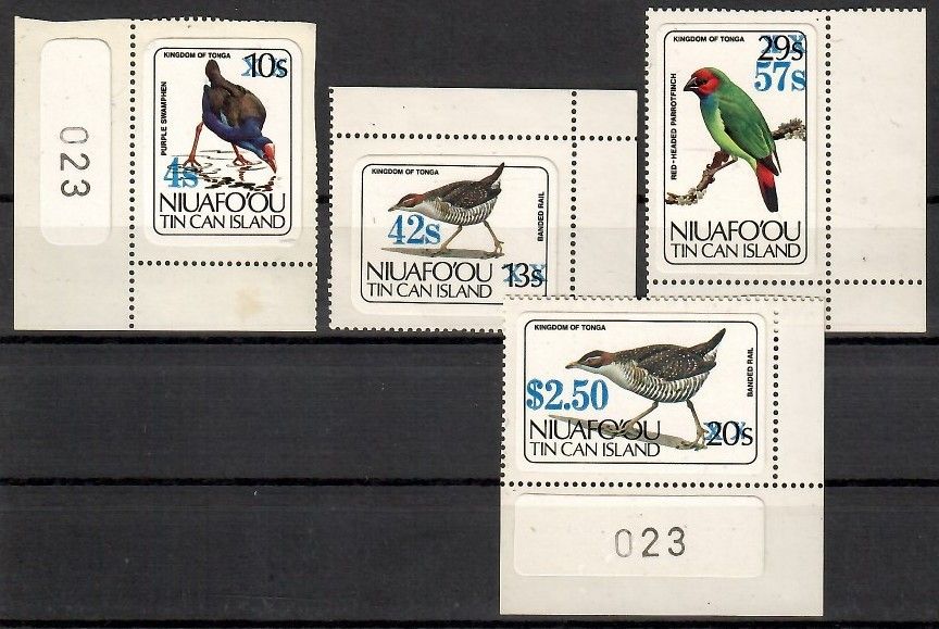 Znaczek Niuafo'ou 1986 Mi 76-77+79+81B Czyste **