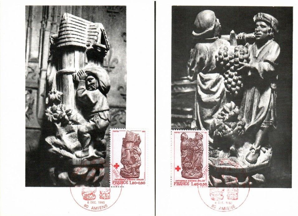 Znaczek Francja 1980 Mi 2231-2232 Karta Max