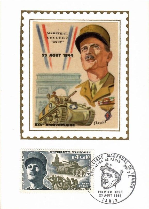Znaczek Francja 1969 Mi s1681 Karta Max