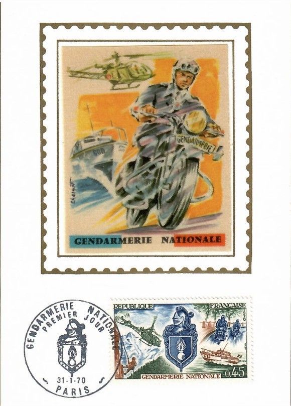 Znaczek Francja 1970 Mi s1695 Karta Max