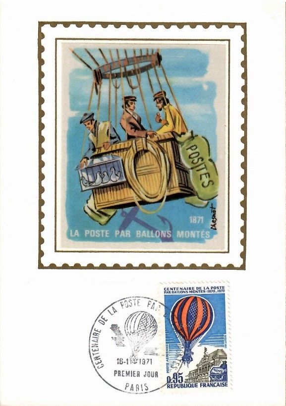 Znaczek Francja 1971 Mi s1736 Karta Max