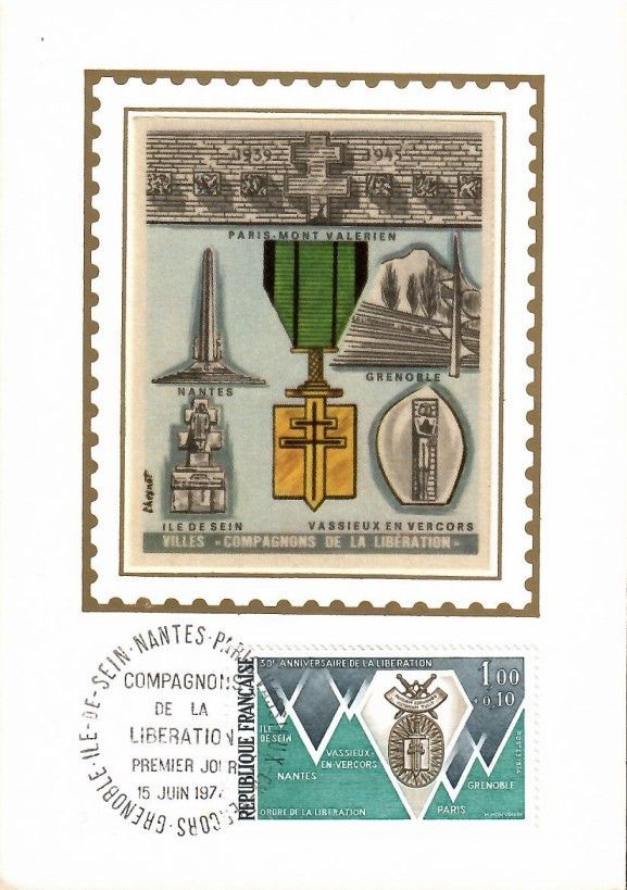 Znaczek Francja 1974 Mi s1880 Karta Max