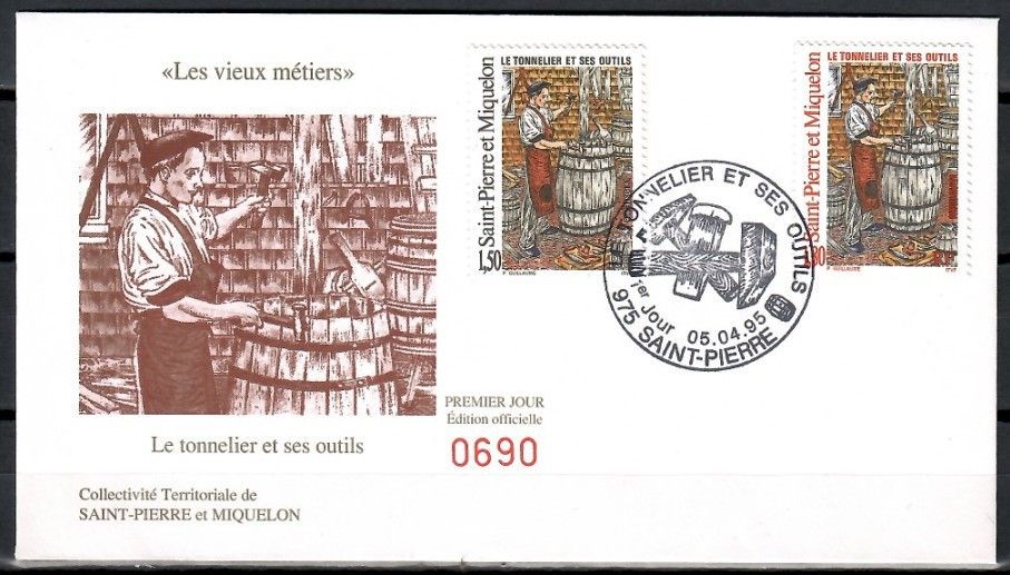 Znaczek Saint Pierre i Miquelon 1995 Mi 690-691 FDC