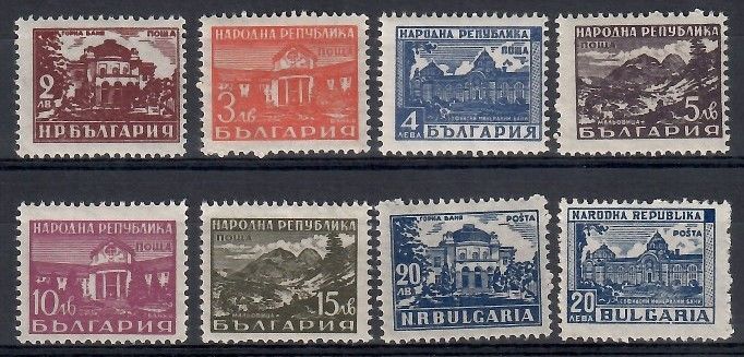 Znaczek Bułgaria 1948 Mi 680-687 Czyste **
