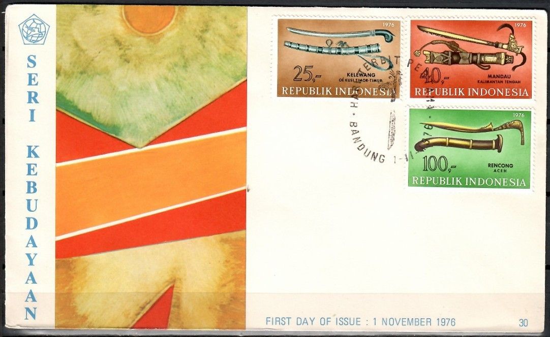 Znaczek Indonezja 1976 Mi 854-856 FDC