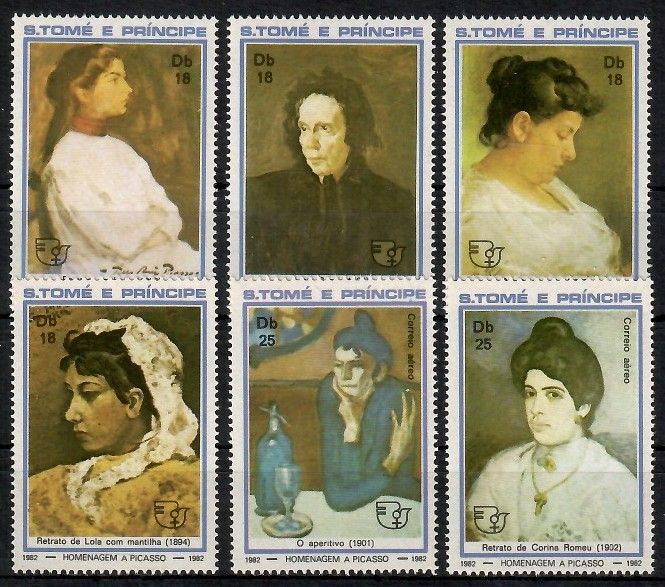 Znaczek Wyspy Św. Tomasza i Książęca 1982 Mi 801-806 Czyste **