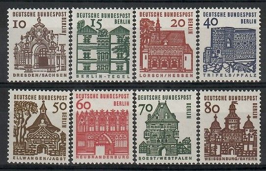 Znaczek Berlin, Niemcy 1964 Mi 242-249 Czyste **