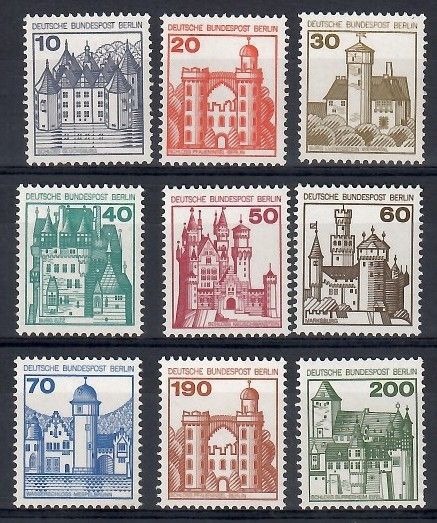 Znaczek Berlin, Niemcy 1977 Mi 532-540AI Czyste **