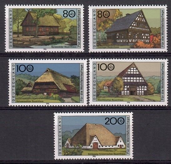 Znaczek Niemcy 1996 Mi 1883-1887 Czyste **