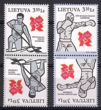 Znaczek Litwa 2012 Mi 1108-1109 Czyste **