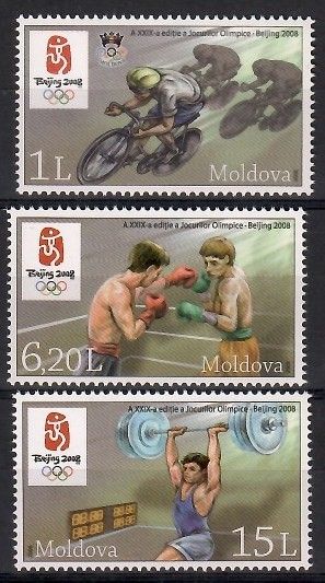 Znaczek Mołdawia 2008 Mi 608-610 Czyste **