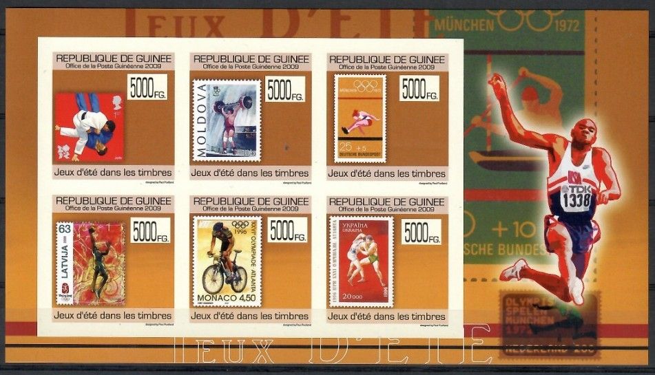 Znaczek Gwinea 2009 Mi ark 7093-7098B Czyste **