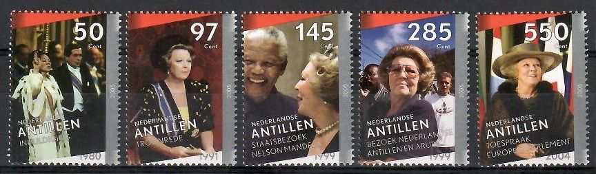 Znaczek Antyle Holenderskie 2005 Mi 1367-1371 Czyste **
