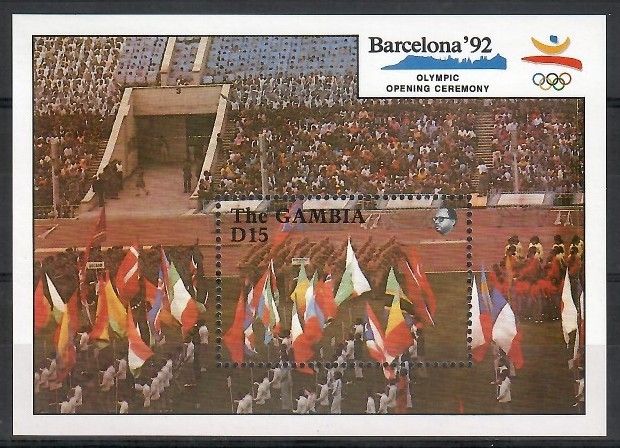 Znaczek Gambia 1990 Mi bl 100 Czyste **