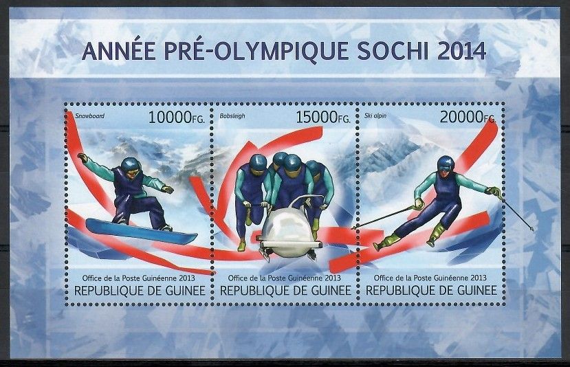Znaczek Gwinea 2013 Mi ark 9781-9783 Czyste **