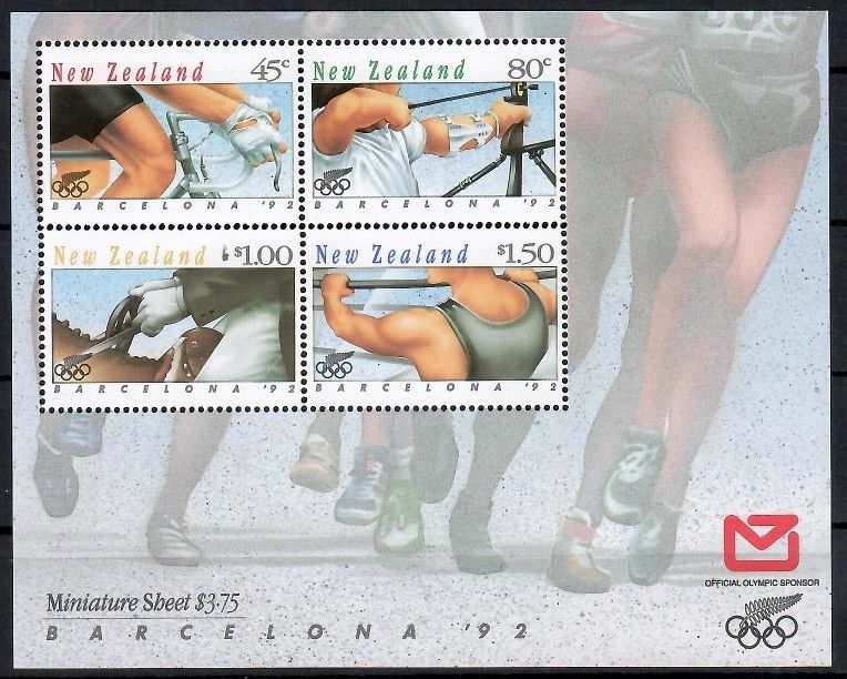 Znaczek Nowa Zelandia 1992 Mi bl 32 Czyste **