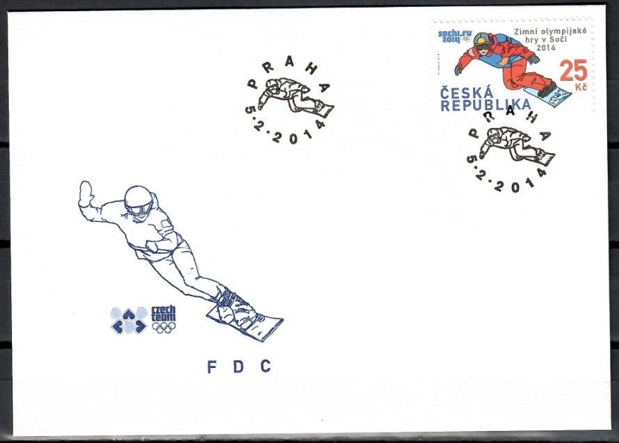 Znaczek Czechy 2014 Mi 795 FDC
