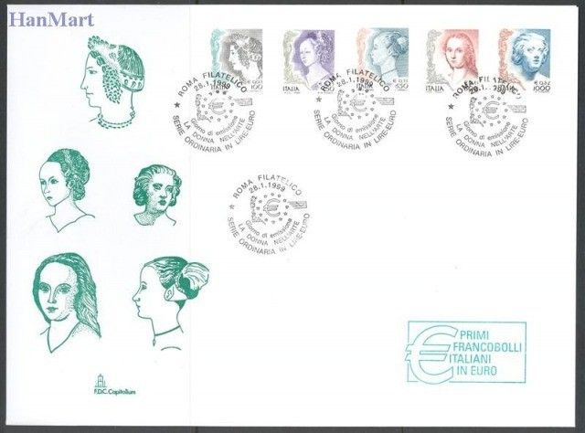 Znaczek Włochy 1999 Mi 2614-2618 FDC