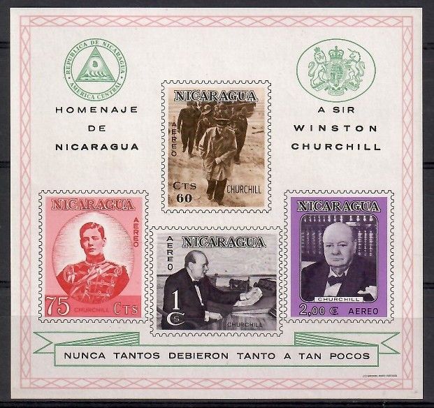 Znaczek Nikaragua 1966 Mi bl 64 Czyste **