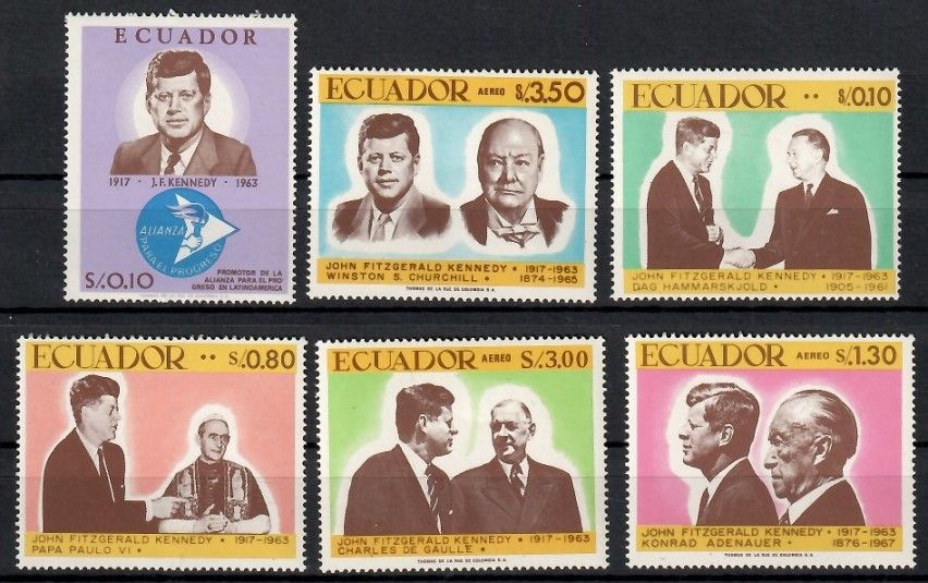 Znaczek Ekwador 1967 Mi 1374-1379 Czyste **