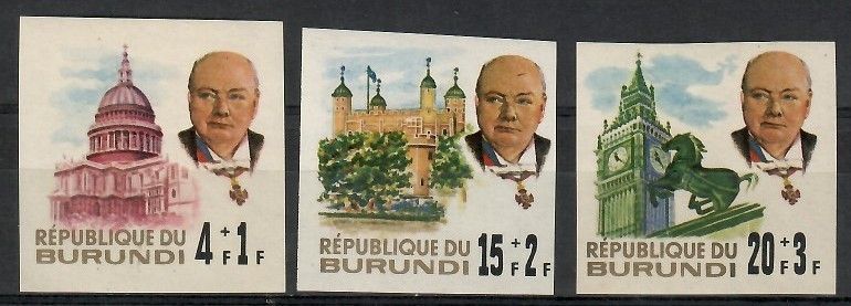 Znaczek Burundi 1967 Mi 315-317B Czyste **