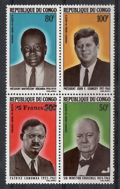 Znaczek Kongo 1965 Mi 71-74 Czyste **