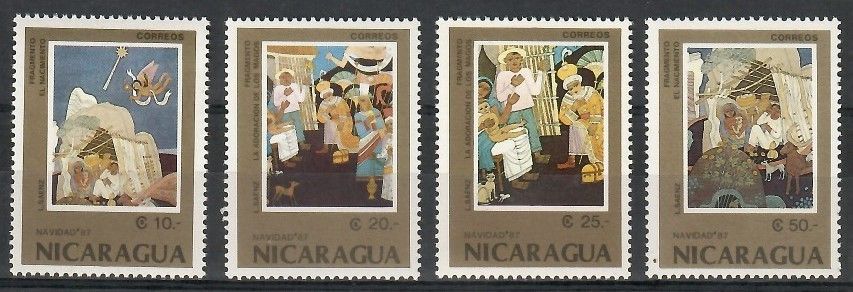 Znaczek Nikaragua 1987 Mi 2839-2842 Czyste **