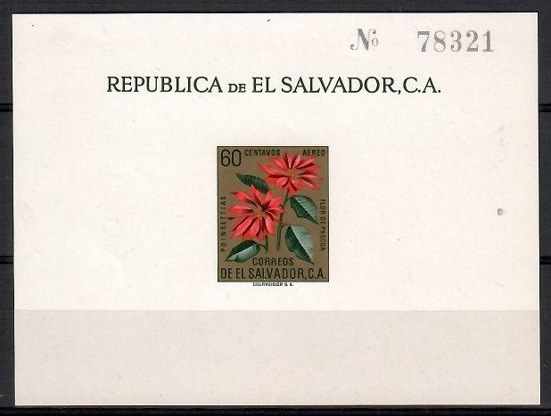 Znaczek Salwador 1960 Mi bl 7 Czyste **