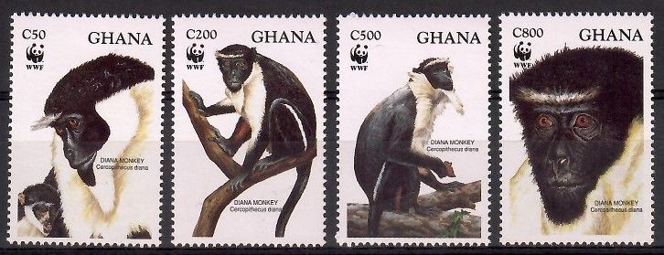 Znaczek Ghana 1994 Mi 1973-1976 Czyste **