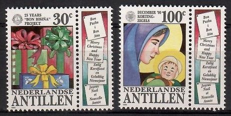 Znaczek Antyle Holenderskie 1990 Mi zf 706-707 Czyste **