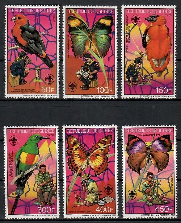 Znaczek Gwinea 1988 Mi 1208-1213 Czyste **
