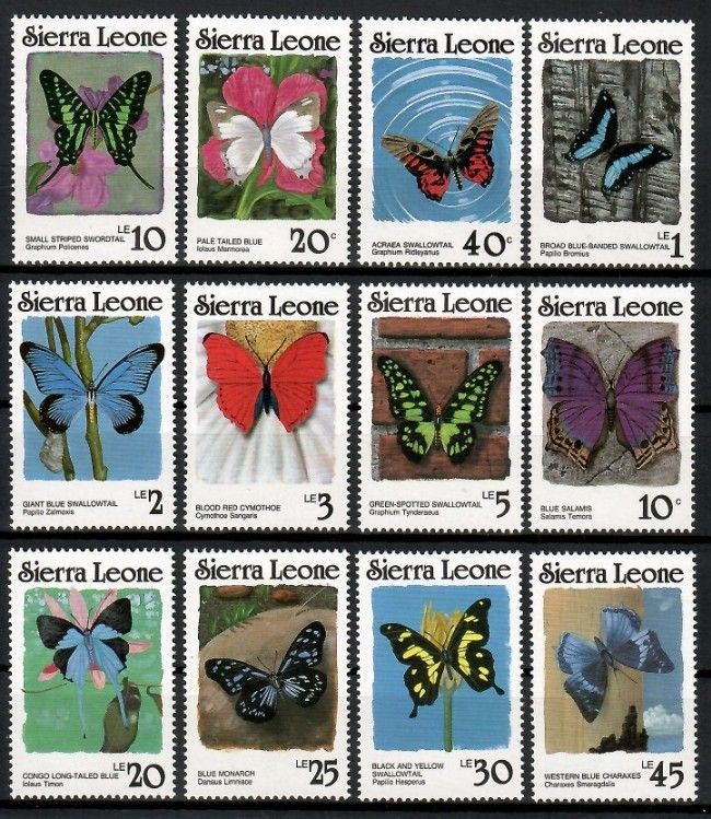 Znaczek Sierra Leone 1987 Mi 982-993I Czyste **