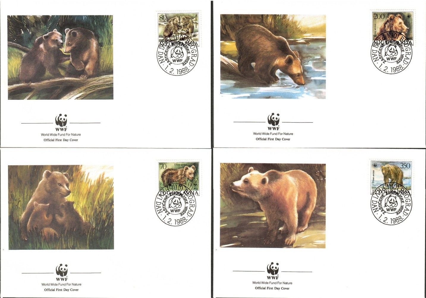 Znaczek Jugosławia 1988 Mi 2260-2263 FDC