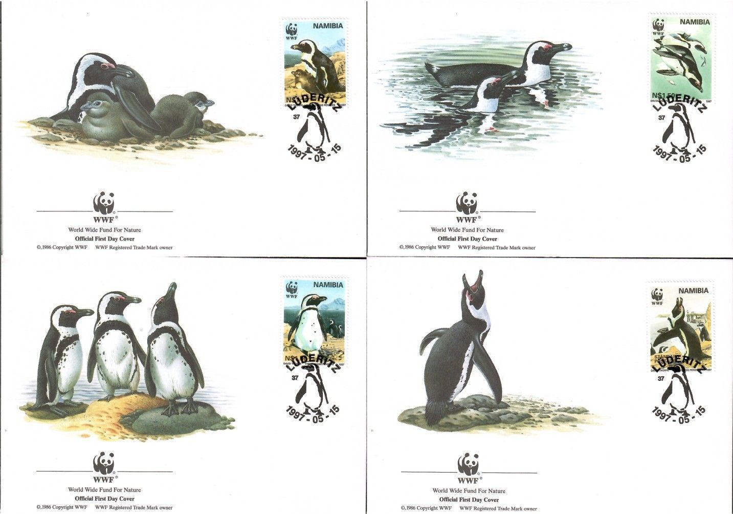 Znaczek Namibia 1997 Mi 837-840 FDC