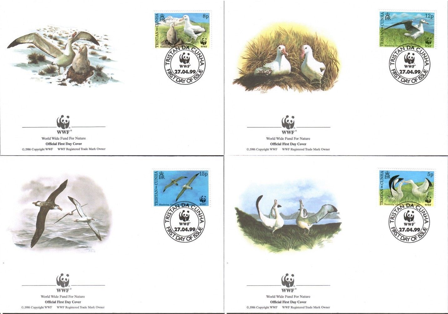 Znaczek Tristan da Cunha 1999 Mi 654-657 FDC