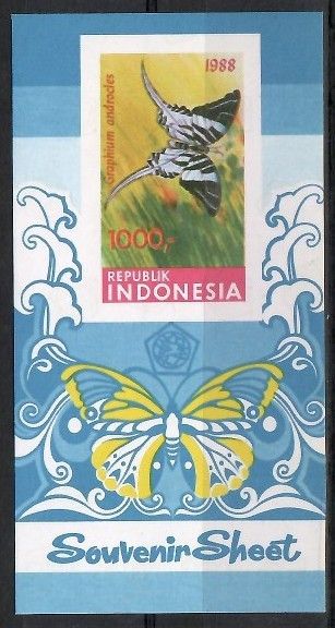 Znaczek Indonezja 1988 Mi bl 65B Czyste **
