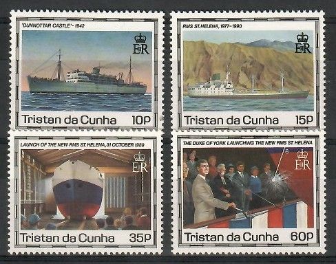 Znaczek Tristan da Cunha 1990 Mi 495-498 Czyste **