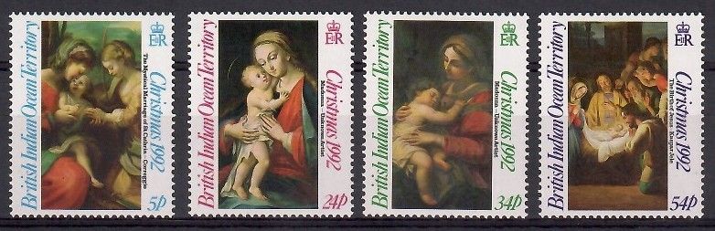 Znaczek Brytyjskie Terytorium Oceanu Indyjskiego 1992 Mi 128-131 Czyste **