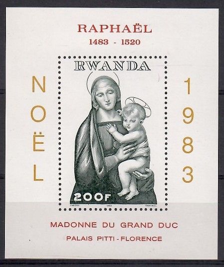 Znaczek Rwanda 1983 Mi bl 101 Czyste **